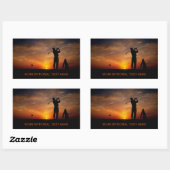 Golfer Sunset autocollants personnalisés (Feuille)