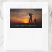 Golfer Sunset autocollants personnalisés (Sac)