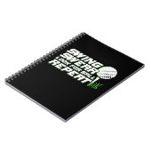 Golfer Swing Sweat zoekt bal Notitieboek (Linkerzijde)