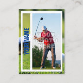Golfer Trading Kaart Souvenir Contactkaartje (Voorkant)