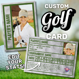 Golfer Trading Kaart   Toernooi Souvenir   Groen Contactkaartje