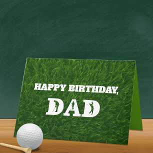 Golfer Vader Verjaardag of Vaderdag Aangepaste Tek Kaart