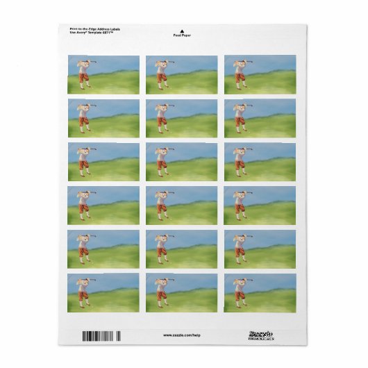  Golfer van de Riverbank Etiket (Full Sheet)