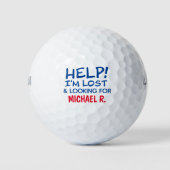 Golfer Verloren Bal Grappig met Naam (Voorkant)
