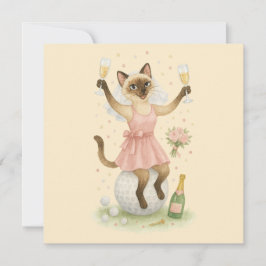 Golfer vrouw Save the Date Bruid Bachelorette Kaart