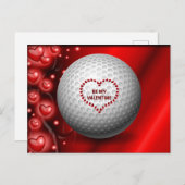 Golfer - Wees mijn Valentijn Briefkaart (Voorkant / Achterkant)