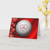 Golfer - Wees mijn Valentijn Kaart (Gele Bloem)