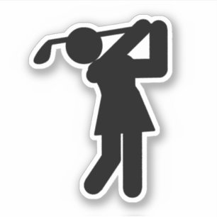 Golfer Women's Golf Symbool Sport Sticker