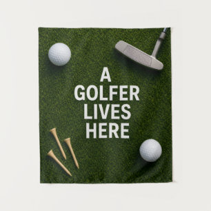 Golfer woont hier wandkleed