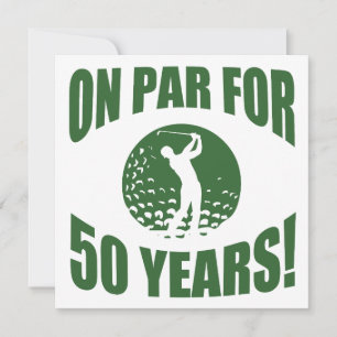 Golfer's 50ste verjaardag kaart