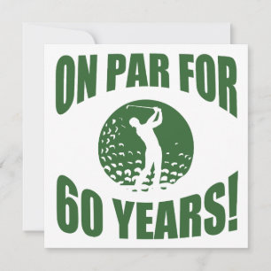 Golfer's 60ste verjaardag kaart