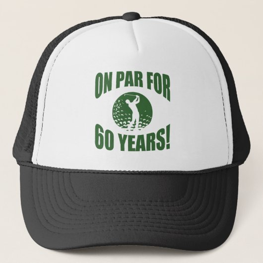 Golfer's 60ste verjaardag trucker pet (Voorkant)