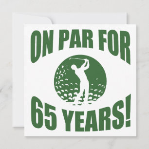 Golfer's 65ste verjaardag kaart