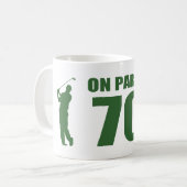Golfer's 70ste verjaardag koffiemok (Voorkant links)