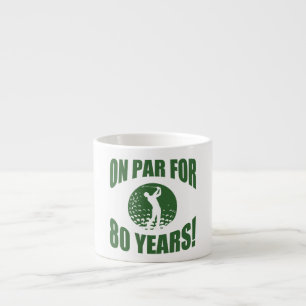 Golfer's 80ste verjaardag espresso kop