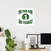 Golfer's 80ste verjaardag poster (Thuiskantoor)