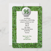 Golfer's 95e verjaardag kaart (Voorkant)