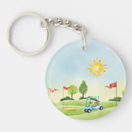 Golfer's acrylSleutelhanger Sleutelhanger