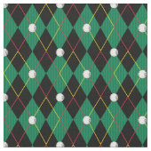 Golfers Argyle Print Fabric Stof (Close Up)
