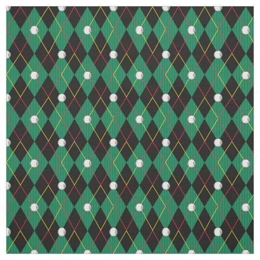 Golfers Argyle Print Fabric Stof (Swatch)