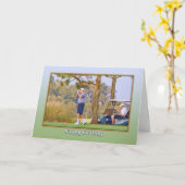 Golfer's Birthday Kaart (Gele Bloem)