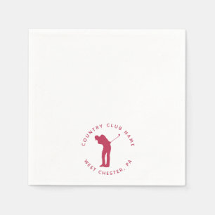 Golfers Country Club Spelers Custom Paper Servet