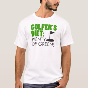 Golfer's Diet Veel Groenen T-shirt