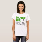 Golfer's Diet Veel Groenen T-shirt (Voorkant volledig)