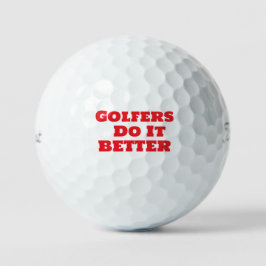 Golfers doen het beter golfballen