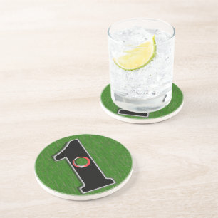 Golfer's droom - Hole in One! Zandsteen Onderzetter