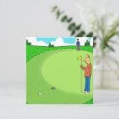 Golfer's gemiste Cartoon (Staand voorkant)