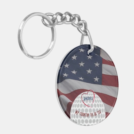 Golfer's Gift Initialen Sleutelhanger (Voorkant Links)