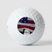 Golfer's Gift  Vlag Patriottisch Golfballen (Voorkant)