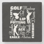 Golfers Golf Terminology Stenen Onderzetter (Voorkant)