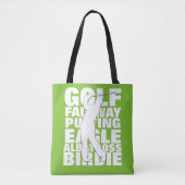 Golfers Golf Terminology Typography Draagtas (Voorkant)