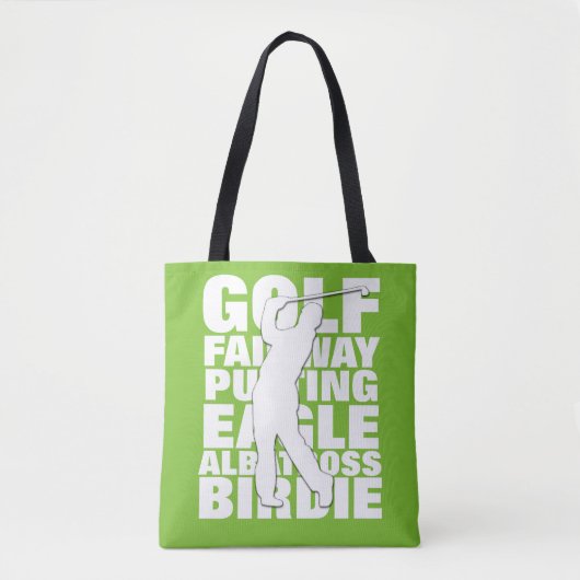 Golfers Golf Terminology Typography Draagtas (Voorkant)