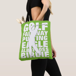 Golfers Golf Terminology Typography Draagtas