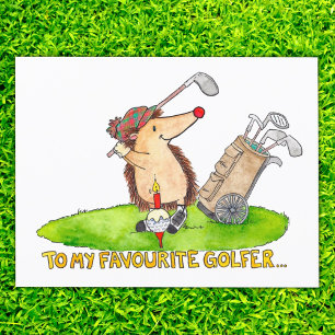 Golfer's Happy Birthday-briefkaart van Nicole Jane Feestdagenkaart