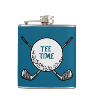 Golfers Liquid Courage "T-shirt Time" Heupfles