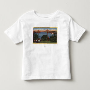Golfers met Golden Gate Bridge op achtergrond Kinder Shirts