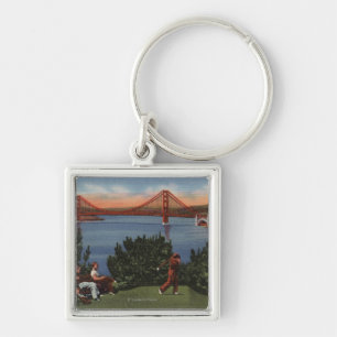 Golfers met Golden Gate Bridge op achtergrond Sleutelhanger