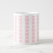 Golfers Mug, Golfing is my Life! Pink White Square Extra Grote Beker (Voorkant)