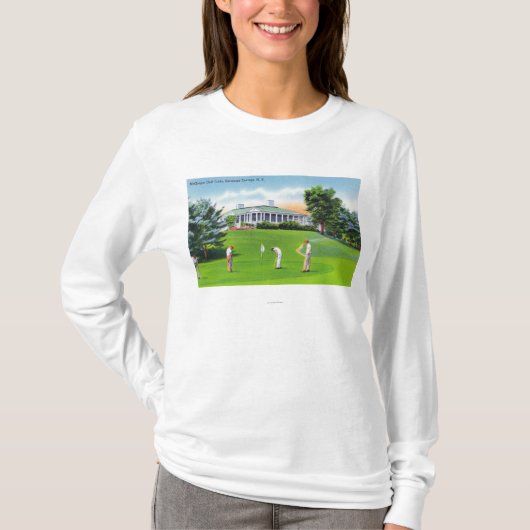 Golfers op McGregor Golf Links Scene T-shirt (Voorkant)