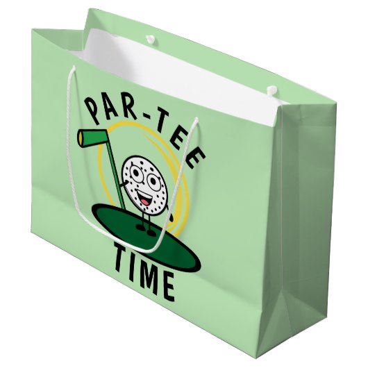 Golfers Par-T-shirt Tijd Groot Cadeauzakje (Voorkant Gekanteld)