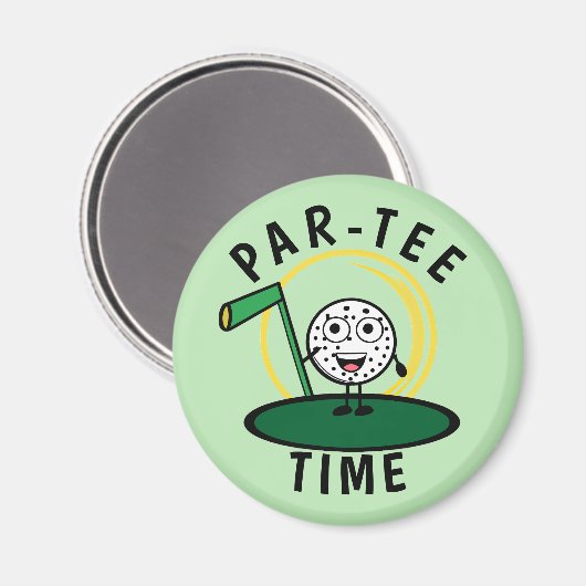 Golfers Par-T-shirt Tijd Magneet (Voorkant / Achterkant)
