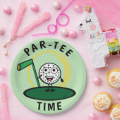 Golfers Par-T-shirt Tijd Papieren Bordje (Feest)