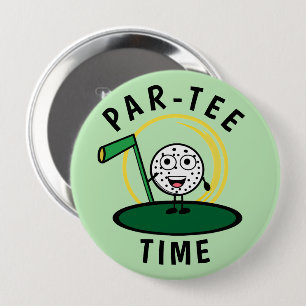 Golfers Par-T-shirt Tijd Ronde Button 4,0 Cm