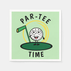 Golfers Par-T-shirt Tijd Servet