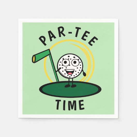 Golfers Par-T-shirt Tijd Servet (Voorkant)