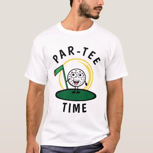 Golfers Par-T-shirt Tijd T-shirt (Voorkant)